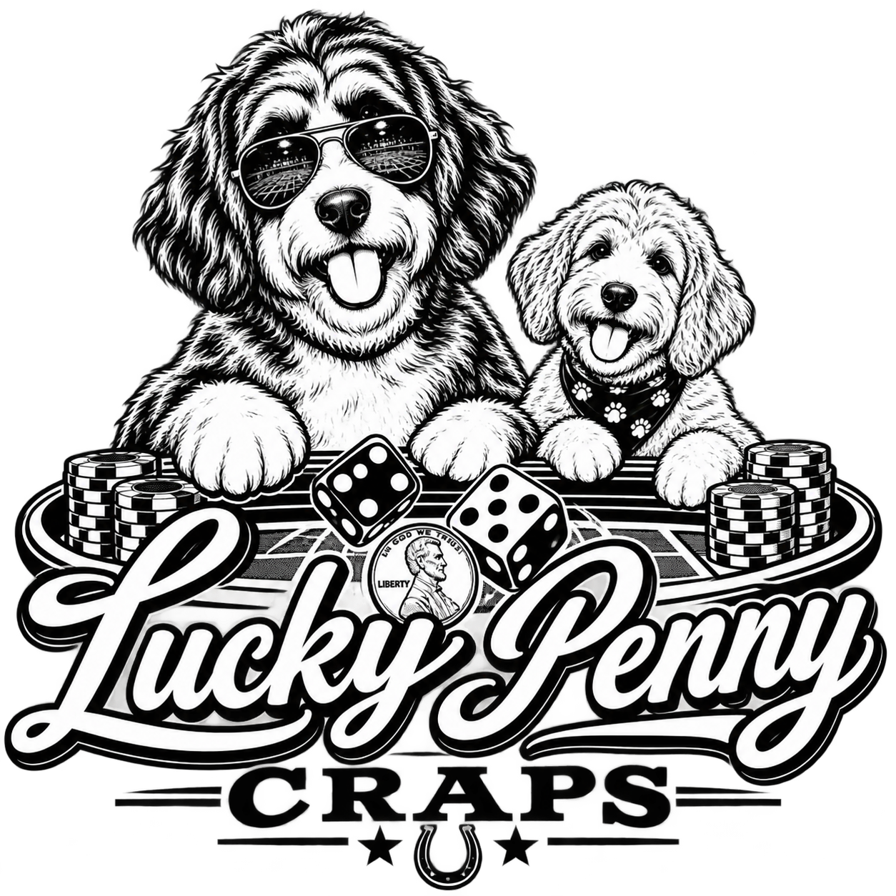 Lucky and Penny, the Lucky Penny Gaming mascots